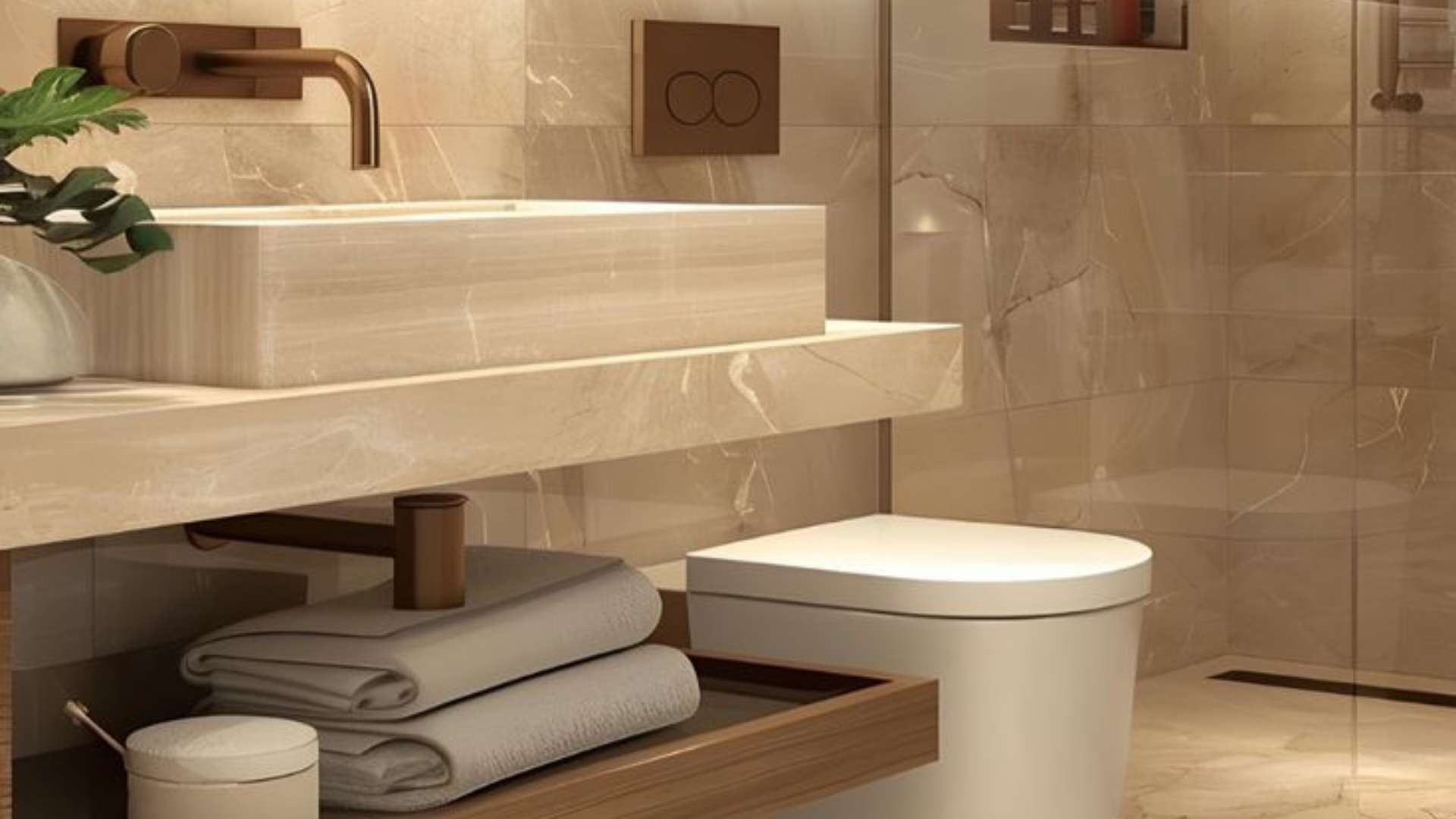 Lavabo minimalista tras reforma de baño